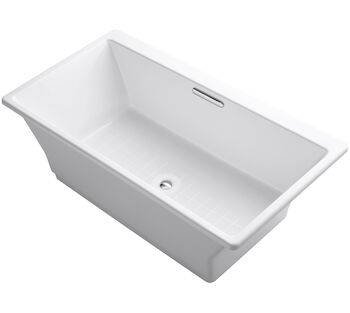 RÊVE® 67 X 36 INCHES FREESTANDING BATHTUB WITH BRILLIANT BLANC BASE, White, large