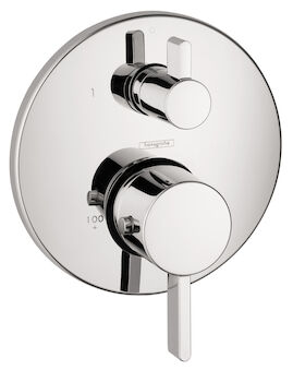 S THERMOSTATIC TRIM WITH VOLUME CONTROL AND DIVERTER, Chrome, large