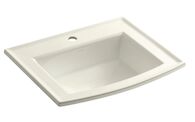 ARCHER® DROP IN BATHROOM SINK WITH SINGLE FAUCET HOLE, Biscuit, medium