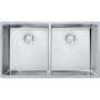 FRANKE CUBE STAINLESS STEEL UNDERMOUNT DOUBLE BOWL KITCHEN SINK, Stainless Steel, small
