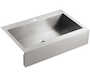 VAULT™ 35-3/4 X 24-5/16 X 9-5/16 INCHES SELF-TRIMMING® TOP-MOUNT SINGLE-BOWL STAINLESS STEEL APRON-FRONT KITCHEN SINK FOR 36 CABINET, Stainless Steel, small