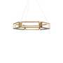 MIES 35" LED CHANDELIER, Aged Brass, small