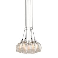CLEARWATER 7-LIGHT CHANDELIER, Polished Nickel and Black, medium