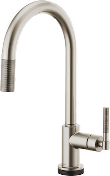 LITZE SMARTTOUCH® PULL-DOWN FAUCET WITH ARC SPOUT AND KNURLED HANDLE, Stainless Steel, large