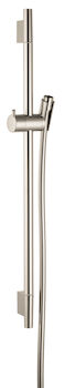 24” UNICA SHOWER BAR S PURO WITH SHOWER HOSE, Brushed Nickel, large