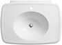 BANCROFT® 30-INCH PEDESTAL BATHROOM SINK WITH SINGLE FAUCET HOLE, White, small