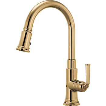 ROOK SINGLE HANDLE PULL-DOWN KITCHEN FAUCET, Brilliance Polished Gold, large