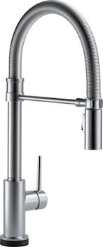 TRINSIC SINGLE HANDLE PULL-DOWN KITCHEN FAUCET WITH SPRING SPOUT WITH TOUCH2O, Arctic Stainless, large
