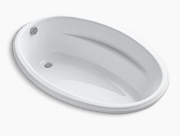 6040 60 X 40 INCHES DROP IN BATHTUB, White, large