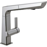 PIVOTAL SINGLE HANDLE PULL-OUT KITCHEN FAUCET, Arctic Stainless, medium