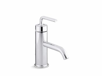 PURIST SINGLE-HANDLE BATHROOM SINK FAUCET WITH STRAIGHT LEVER HANDLE, Polished Chrome, large