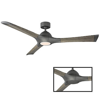 WOODY 60-INCH 3000K LED CEILING FAN, Graphite, large