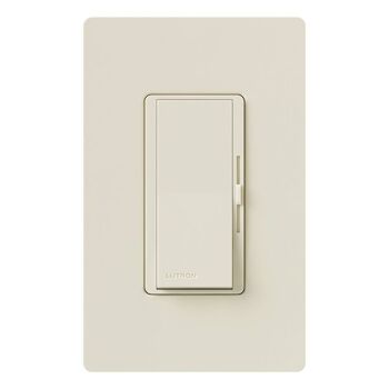 DIVA SINGLE POLE 300W ELECTRONIC LOW VOLTAGE DIMMER, WITH GLOSS FINISH, Almond, large