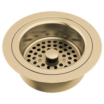 BRIZO KITCHEN SINK FLANGE WITH STRAINER, Luxe Gold, large