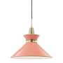 MITZI KIKI 1-LIGHT SMALL PENDANT LIGHT, H251701S, Aged Brass & Pink, small