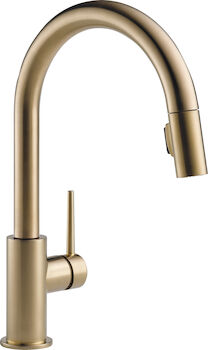 TRINSIC SINGLE HANDLE PULL-DOWN KITCHEN FAUCET, Champagne Bronze, large
