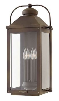 ANCHORAGE EXTRA LARGE WALL MOUNT LANTERN, Light Oiled Bronze, large