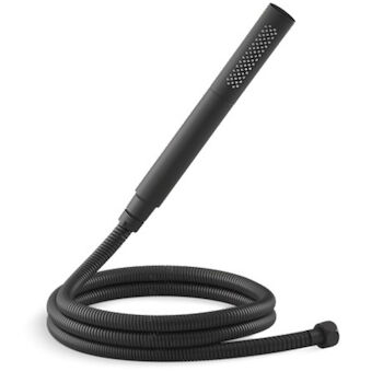ONE WAND DUAL FUNCTION HANDSHOWER WITH HOSE, Black, large