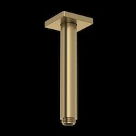 ROHL® 7" REACH CEILING MOUNT SHOWER ARM WITH SQUARE ESCUTCHEON, Antique Gold, medium