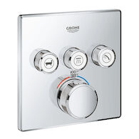 GROHTHERM SMARTCONTROL TRIPLE FUNCTION THERMOSTATIC TRIM WITH CONTROL MODULE, StarLight Chrome, medium