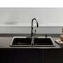 DEERFIELD® 33 X 22 X 9-5/8 INCHES DOUBLE-EQUAL KITCHEN SINK, Black Black, small