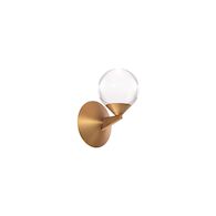 DOUBLE BUBBLE LED WALL SCONCE, Aged Brass, medium