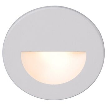 LEDme® ROUND STEP AND WALL LIGHT, White, large
