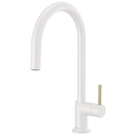 ODIN PULL-DOWN FAUCET WITH ARC SPOUT - LESS HANDLE, Matte White, medium