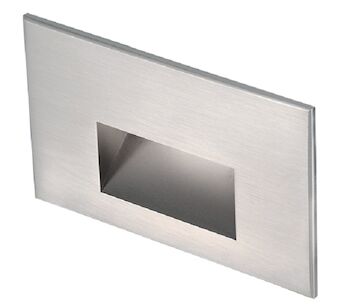 RECTANGULAR 3000K SOFT WHITE LED STEP AND WALL LIGHT, Stainless Steel, large
