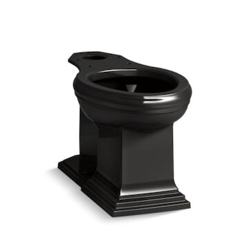 MEMOIRS TWO-PIECE ELONGATED COMFORT HEIGHT TOILET BOWL ONLY, Black, large