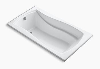 MARIPOSA® 66 X 36 INCHES DROP IN BATHTUB WITH REVERSIBLE DRAIN, White, large