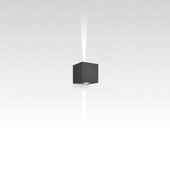 EFFETTO 14-INCH SQUARE DIRECT/INDIRECT 2-NARROW BEAMS WALL LIGHT, Anthracite Grey, large