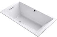 UNDERSCORE® RECTANGLE 66 X 36 INCHES DROP IN BUBBLEMASSAGE™ AIR BATHTUB WITH BASK® HEATED SURFACE AND REVERSIBLE DRAIN, White, medium