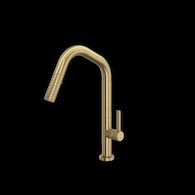 TENERIFE™ PULL-DOWN KITCHEN FAUCET WITH U-SPOUT (LEVER HANDLE), Antique Gold, medium