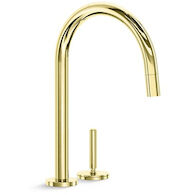 ONE PULL-DOWN KITCHEN FAUCET, Unlacquered Brass, medium