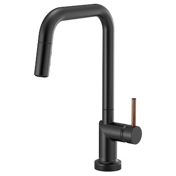 ODIN SMART TOUCH PULL-DOWN FAUCET WITH SQUARE SPOUT - LESS HANDLE, Matte Black, large