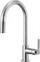LITZE PULL-DOWN FAUCET WITH ARC SPOUT AND KNURLED HANDLE, Chrome, small