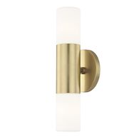 MITZI LOLA 2-LIGHT LED WALL SCONCE LIGHT, H196102, Aged Brass, medium
