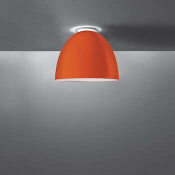 NUR GLOSS 3000K LED MINI FLUSH MOUNT LIGHT, A2466, Gloss Orange, large