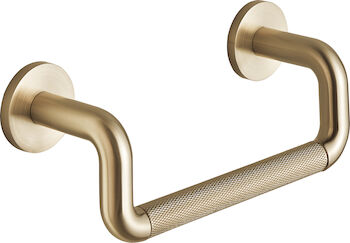 LITZE 8-INCH MINI TOWEL BAR WITH KNURLING, Brilliance Luxe Gold, large