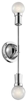 ARMSTRONG 2 LIGHT WALL SCONCE, Chrome, large