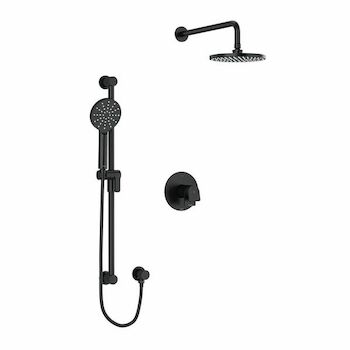 ODE SHOWER KIT 323 WITH HAND SHOWER AND SHOWER HEAD, Black, large