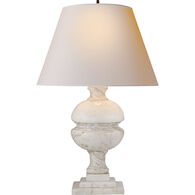 ALEXA HAMPTON DESMOND 26-INCH TABLE LAMP WITH NATURAL PAPER SHADE, White Marble, medium