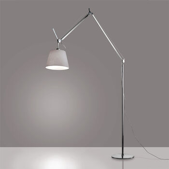 TOLOMEO MEGA FLOOR LAMP WITH 12-INCH DIFFUSER, Aluminum/Fiber, large