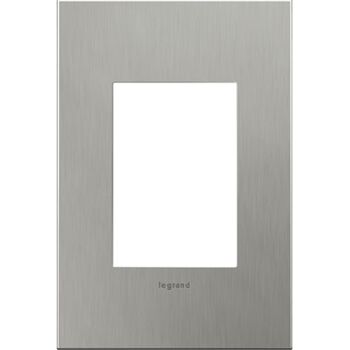 ADORNE 1-GANG+ CAST METAL WALL PLATE, Brushed Stainless Steel, large