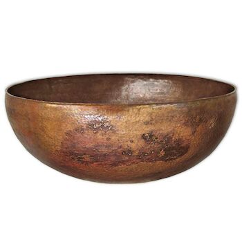 MAESTRO ROUND 16-INCH VESSEL BATHROOM SINK, CPS63, Tempered Copper, large
