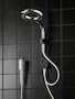 NEBIA 2-FUNCTION 7.9-INCH SPRAY HEAD WITH HANDSHOWER, Black and Chrome, small