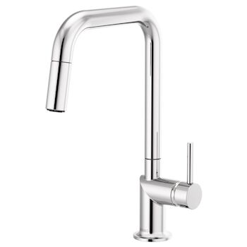 ODIN PULL-DOWN FAUCET WITH SQUARE SPOUT - LESS HANDLE, Chrome, large