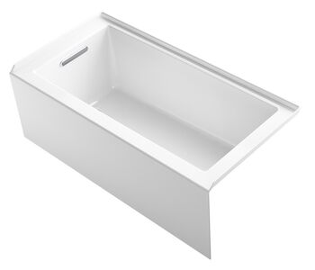 UNDERSCORE® 60 X 30 INCHES ALCOVE BATHTUB WITH INTEGRAL APRON AND INTEGRAL FLANGE AND LEFT-HAND DRAIN, White, large