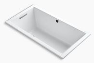 UNDERSCORE® RECTANGLE 60 X 32 INCHES DROP IN BUBBLEMASSAGE™ AIR BATHTUB WITH BASK® HEATED SURFACE AND REVERSIBLE DRAIN, White, medium